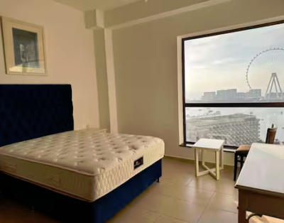 Furnished Big Room/Sea And Blue Water View/Free Parking/New Apartment/Next To Tram Station/Bahar 5, JBR